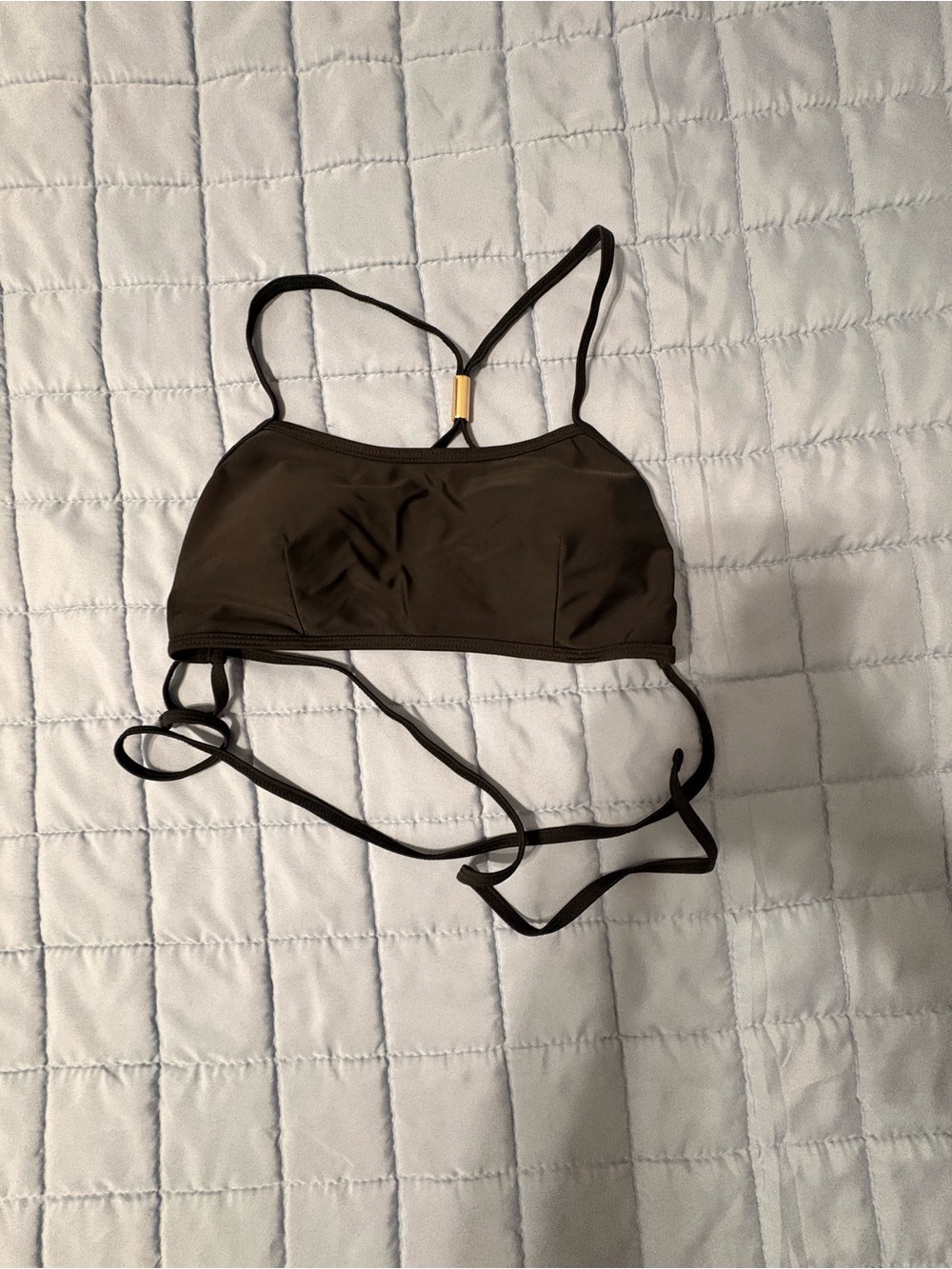 Black Strappy swim top
